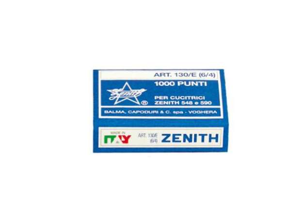Immagine di Punti 130/E - 6/4 - acciaio naturale - metallo - Zenith - conf. 1000 punti