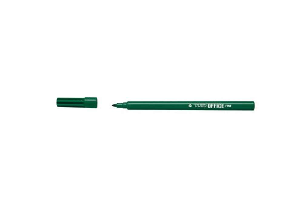 Immagine di Pennarelli Office - punta feltro - punta fine -  tratto 0,7 mm - verde - Tratto - conf. 12 pezzi