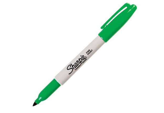 Immagine di Marcatore permanente - punta fine 1 mm - verde - Sharpie