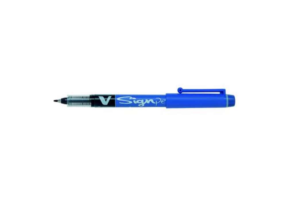 Immagine di Pennarello V Signpen punta feltro - punta 2 mm - blu - Pilot