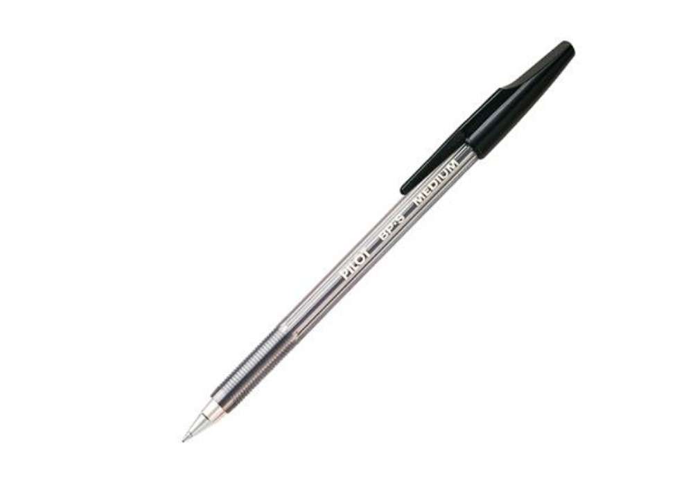 Immagine di Penna a sfera con cappuccio BP S - punta media 1 mm - nero - Pilot