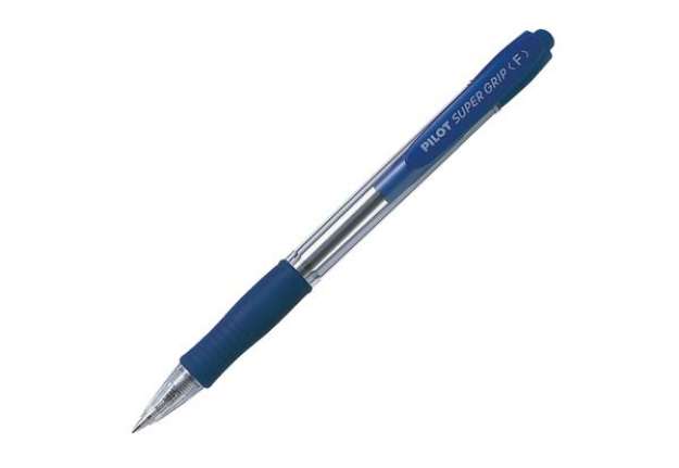 Immagine di Penna sfera a scatto Super Grip - punta fine 0,7 mm - blu - Pilot