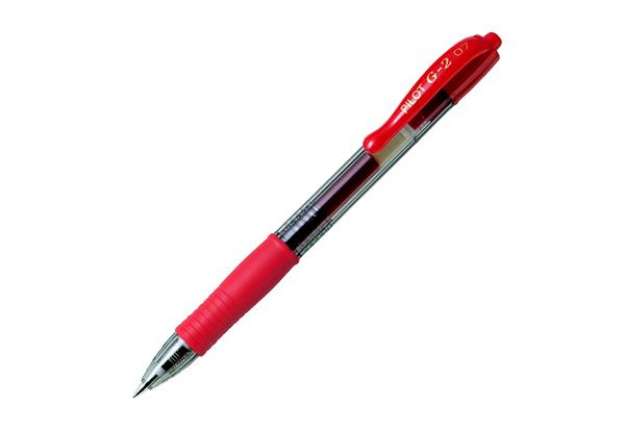 Immagine di Roller gel a scatto G-2 - punta 0,7mm - rosso - Pilot