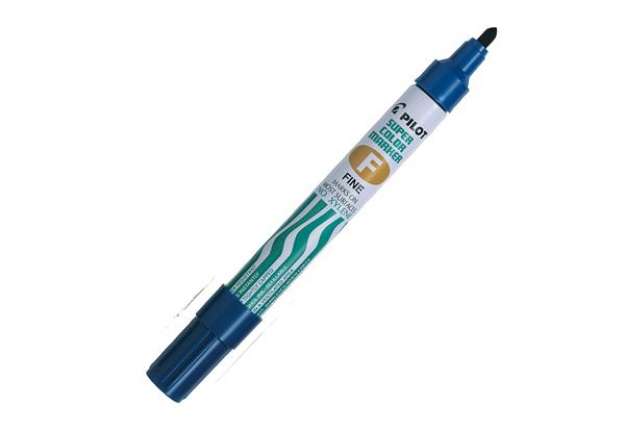 Immagine di Marcatore Super Color - permanente - punta fine 4 mm - blu - Pilot