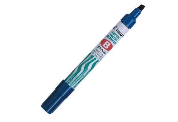 Immagine di Marcatore Super Color - permanente - punta scalpello 5 mm - blu - Pilot