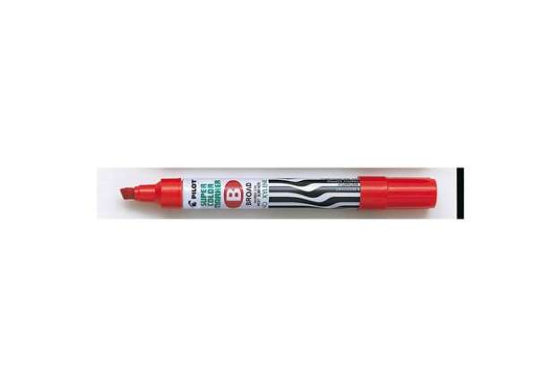 Immagine di Marcatore Super Color - permanente - punta scalpello 5 mm - rosso - Pilot