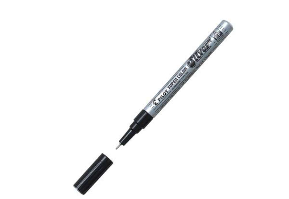 Immagine di Marcatore a vernice Super Color - punta extra fine 1 mm - argento - Pilot