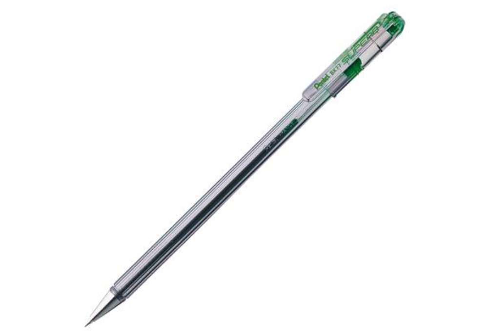 Immagine di Penna a sfera con cappuccio Superb BK77 - punta 0,7 mm - verde - Pentel