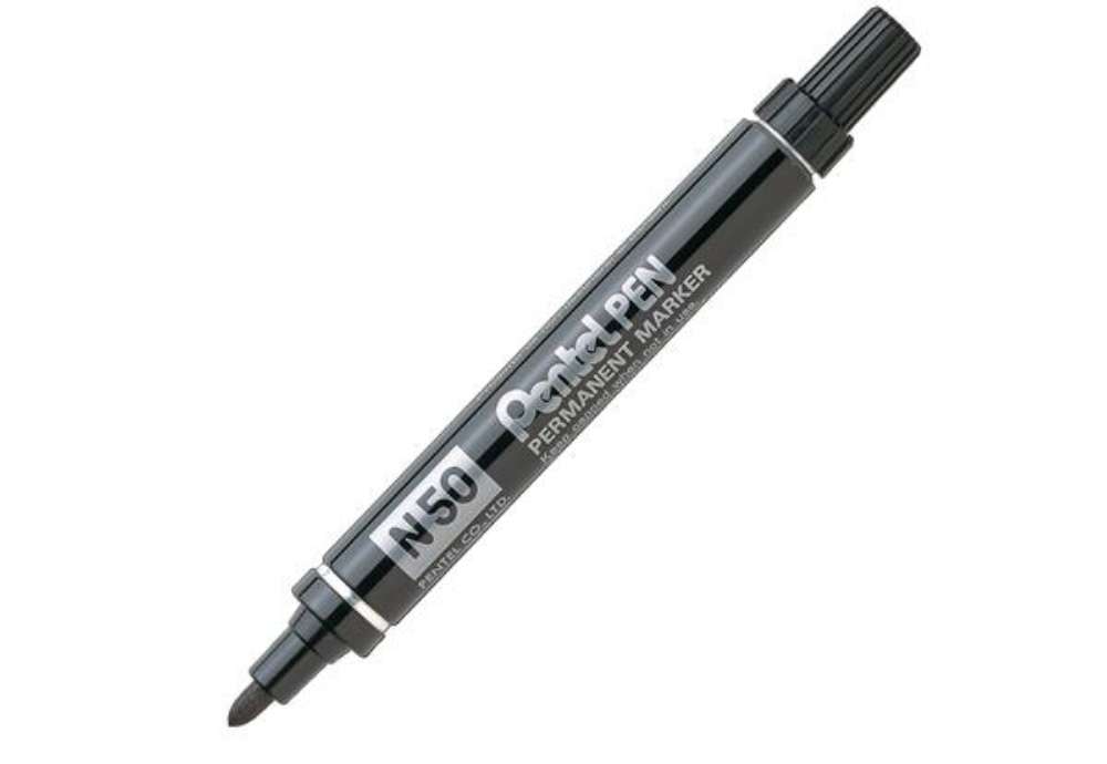 Immagine di Marcatore permanente N50 - punta tonda - nero - Pentel