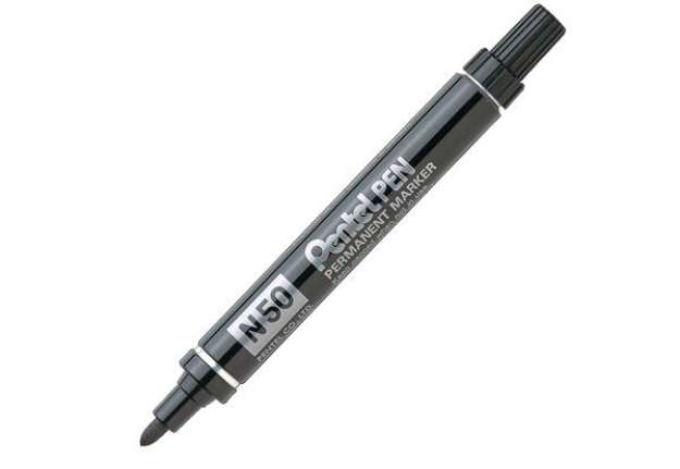 Immagine di Marcatore permanente N50 - punta tonda - nero - Pentel