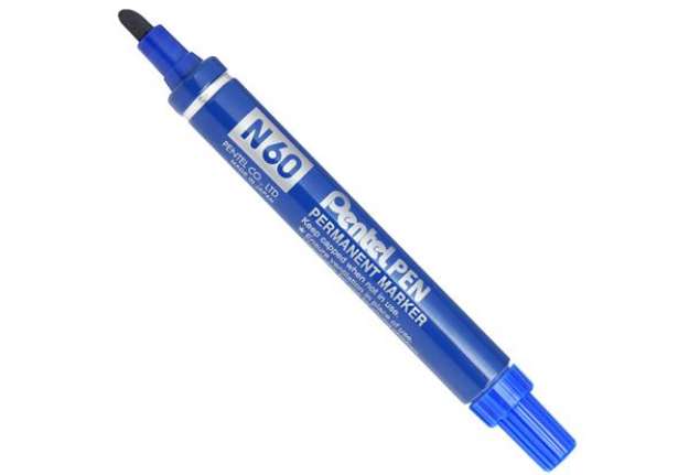 Immagine di Marcatore permanente N60 - punta scalpello - blu - Pentel