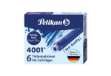 Immagine di Cartucce inchiostro 4001 (TP/6)  - lunghezza 39mm - blu - Pelikan  - conf. 6 pezzi