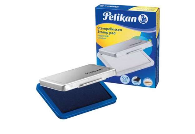 Immagine di Cuscinetto per timbri - 5 x 7 cm - blu - Pelikan