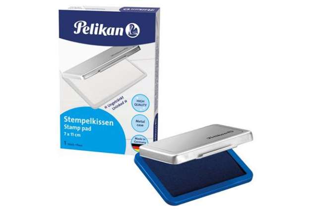 Immagine di Cuscinetto per timbri - 7 x 11 cm - blu - Pelikan