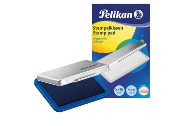 Immagine di Cuscinetto per timbri - 9 x 16 cm - blu - Pelikan