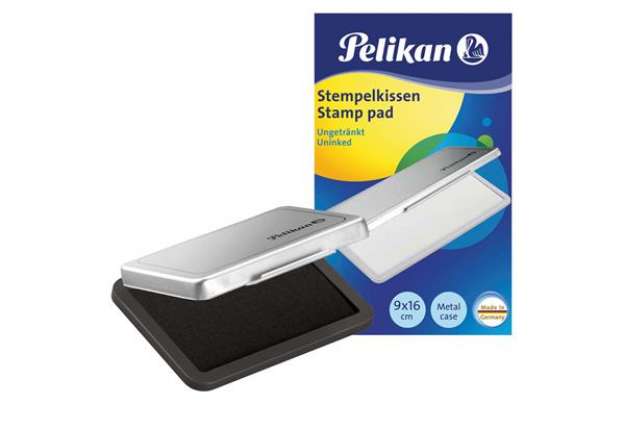 Immagine di Cuscinetto per timbri - 9 x 16 cm - nero - Pelikan