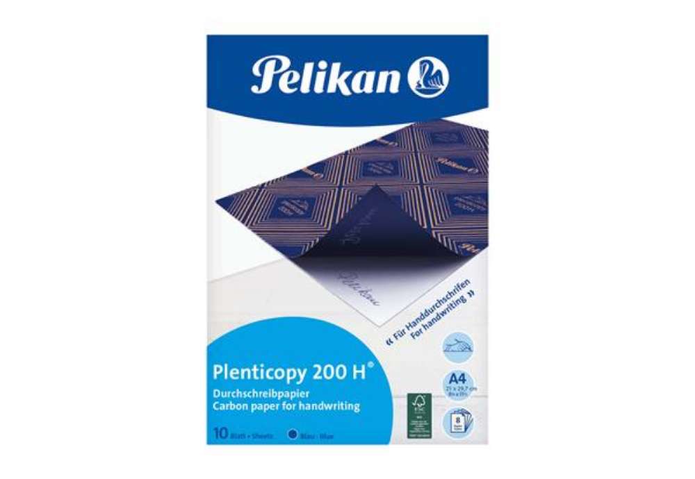 Immagine di Carta da ricalco Plenticopy 200H - A4 - blu - Pelikan - conf. 10 fogli