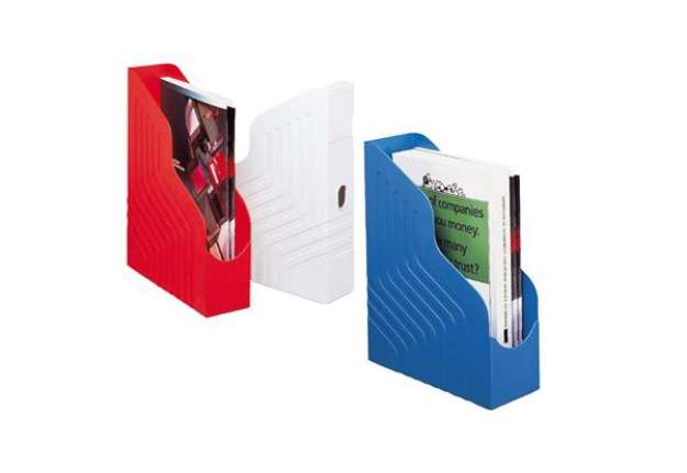 Immagine di Portariviste Magazine Rack - 25 x 32 cm - dorso 8 cm - rosso - Rexel