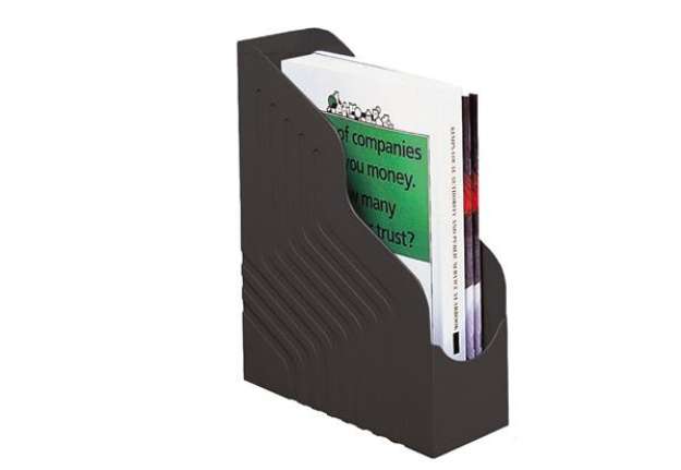 Immagine di Portariviste Magazine Rack Jumbo - 25 x 32 cm - dorso 10 cm - nero - Rexel
