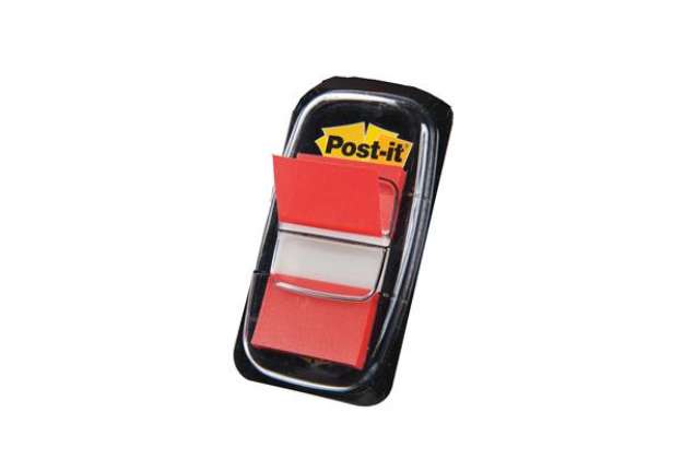 Immagine di Segnapagina Post-it Index Medium - 680-1 - 25,4 x 43,2 mm - rosso - Post-it - conf. 50 pezzi