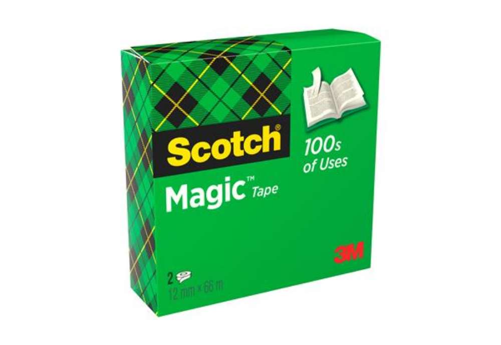 Immagine di Nastro adesivo Magic? 810 - permanente - 1,2 cm x 66 m - trasparente - Scotch - scatola 2 rotoli