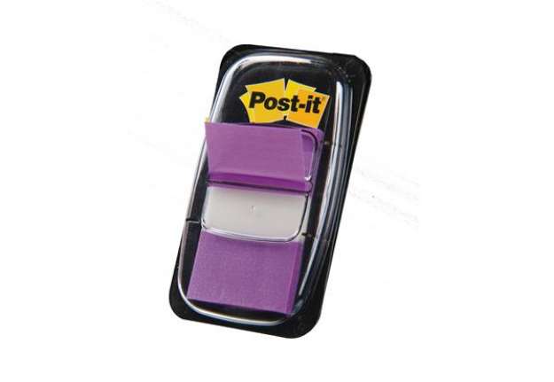 Immagine di Segnapagina Post-it Index Medium - 680-8 - 25,4 x 43,2 mm - porpora - Post-it - conf. 50 pezzi