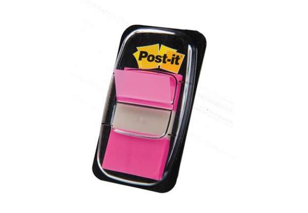 Immagine di Segnapagina Post-it Index Medium - 680-21 - 25,4 x 43,2 mm - rosa vivace - Post-it - conf. 50 pezzi