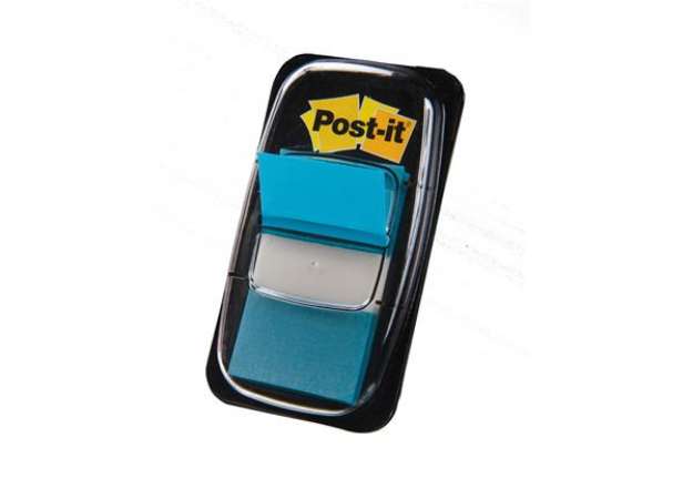 Immagine di Segnapagina Post-it Index Medium - 680-23 - 25,4 x 43,2 mm - blu vivace - Post-it - conf. 50 pezzi
