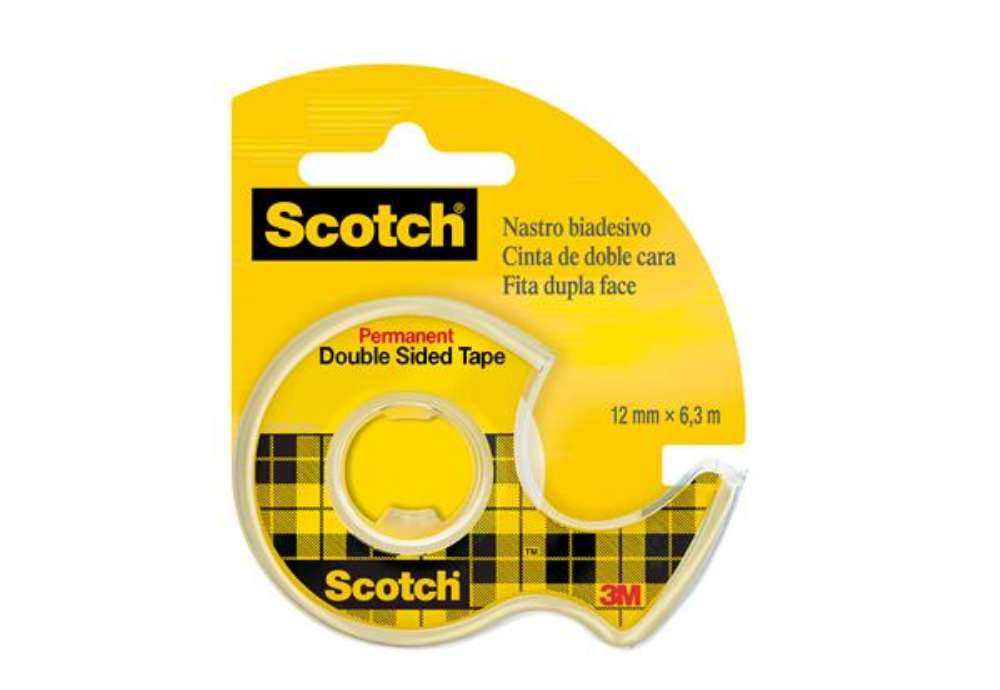 Immagine di Nastro biadesivo in chiocciola 665 - 12 mm x 6,3 m - acrilico - trasparente - Scotch