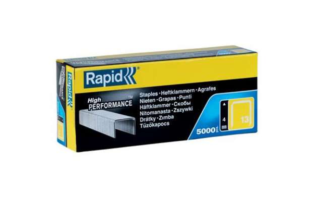 Immagine di Punti galvanizzati - 13/4 - 4 mm - metallo - Rapid - conf. 5000 pezzi