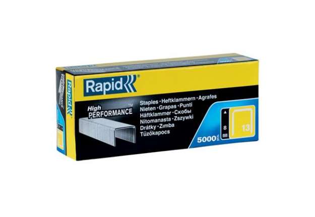 Immagine di Punti galvanizzati - 13/8 - 8 mm - metallo - Rapid - conf. 5000 pezzi