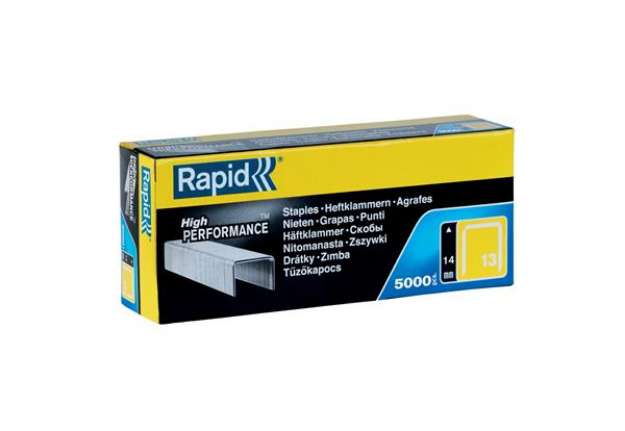 Immagine di Punti galvanizzati - 13/14 - 14 mm - metallo - Rapid - conf. 5000 pezzi