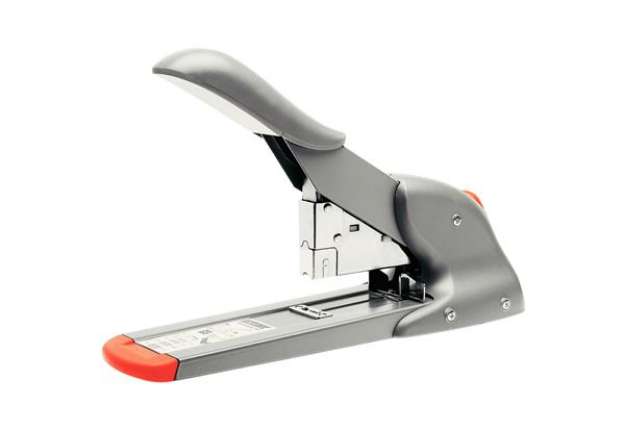 Immagine di Cucitrice da tavolo Fashion HD110 - max 110 fogli - grigio/arancio - Rapid