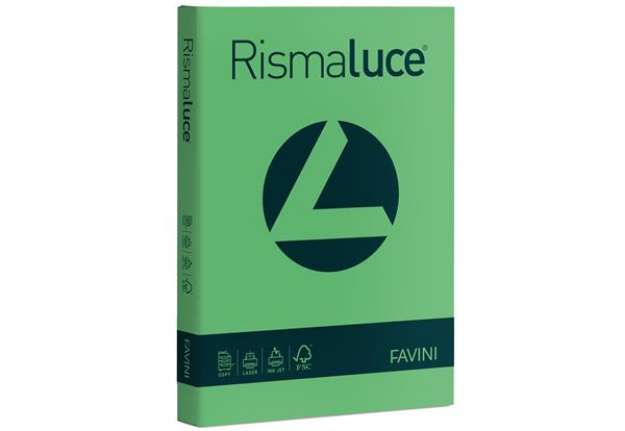 Immagine di Carta Rismaluce - A4 - 140 gr - verde 60 - Favini - conf. 200 fogli