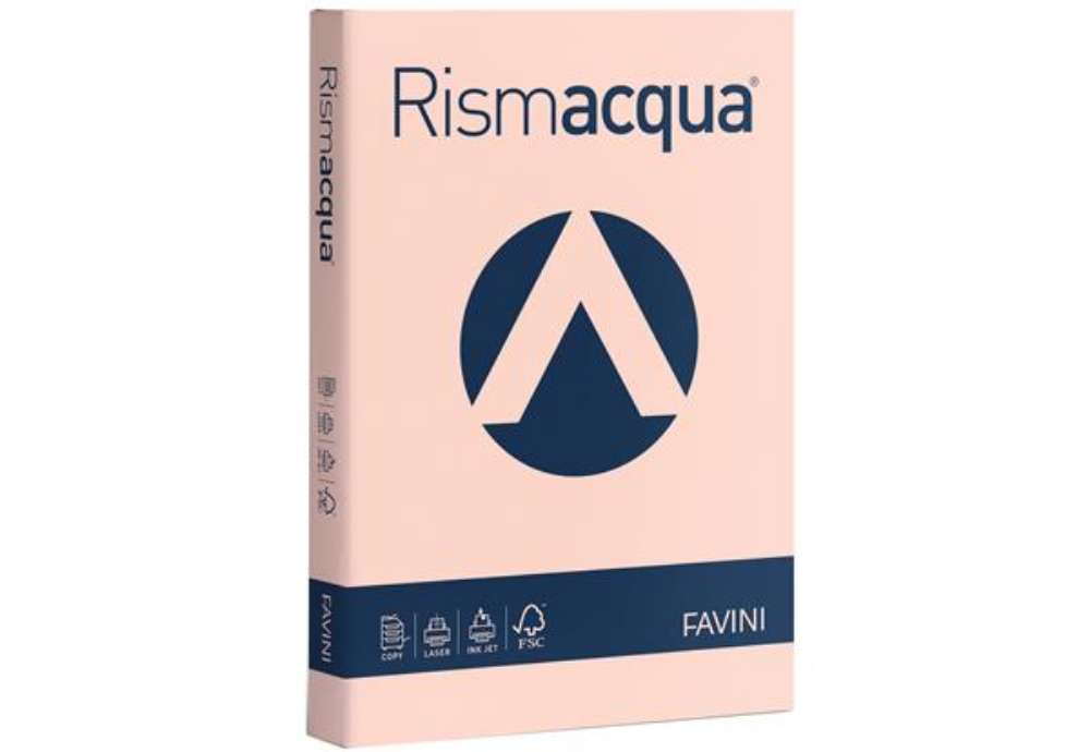 Immagine di Carta Rismacqua - A4 - 140 gr - salmone 05 - Favini - conf. 200 fogli