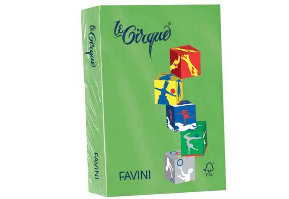 Immagine di Carta Le Cirque - A4 - 160 gr - verde prato 203 - Favini - conf. 250 fogli