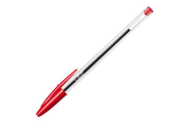 Immagine di Penna a sfera Cristal  - punta media 1,0mm - rosso - Bic - conf. 50 pezzi