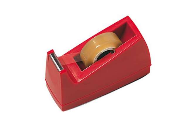 Immagine di Dispenser per nastro adesivo - 33 m - rosso - Lebez