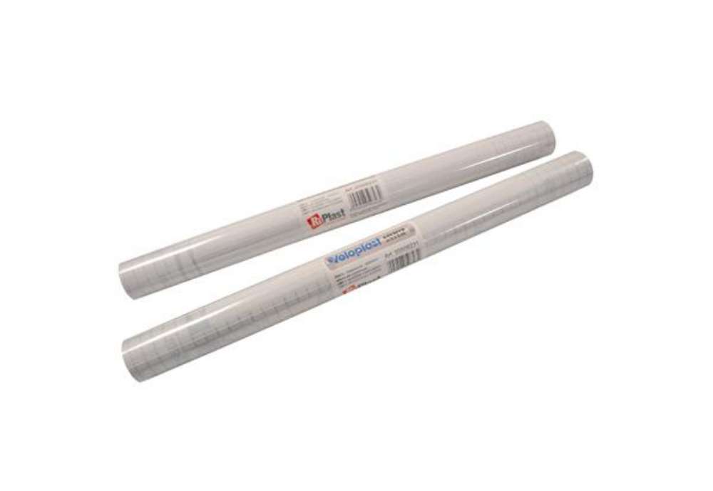 Immagine di Rotolo coprilibro Veloplast - 2 m x 45 cm - PP - 60 mic - liscio adesivo - neutro trasparente - Colo