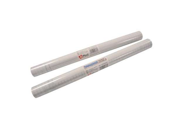 Immagine di Rotolo coprilibro Veloplast - 2 m x45 cm - PP - 60 mic - liscio adesivo neutro - trasparente - Color