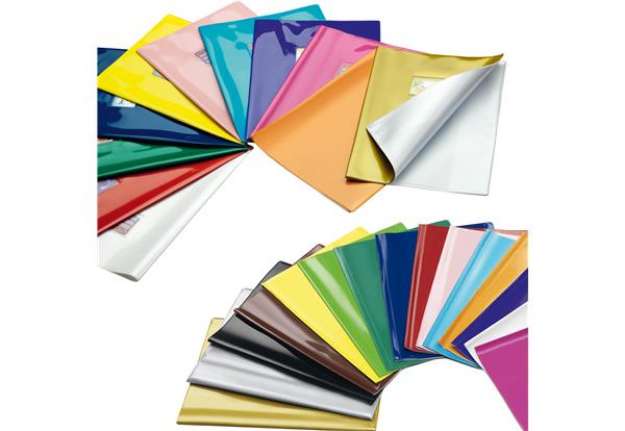 Immagine di Coprimaxi Gold - c/alette - 21 x 30 cm - PVC - 300 mic - laccato - giallo - Colorosa