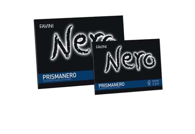 Immagine di Album Prismanero - 24x33cm - 10 fogli - 128gr - monoruvido - Favini
