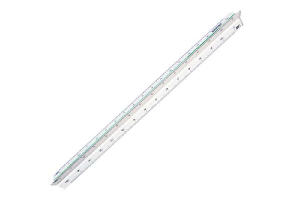 Immagine di Scalimetro Isoteck - 30cm - per catasto - scale 1:500-1000-1250-1500-2000-2500 - Arda