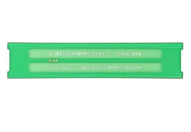 Immagine di Normografo lettere e cifre Uni - 2,5mm - verde - Arda