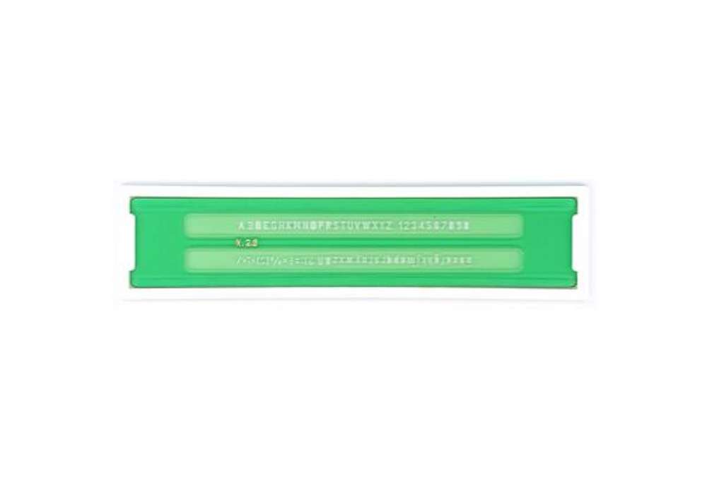 Immagine di Normografo lettere e cifre Uni - 3,5mm - verde - Arda