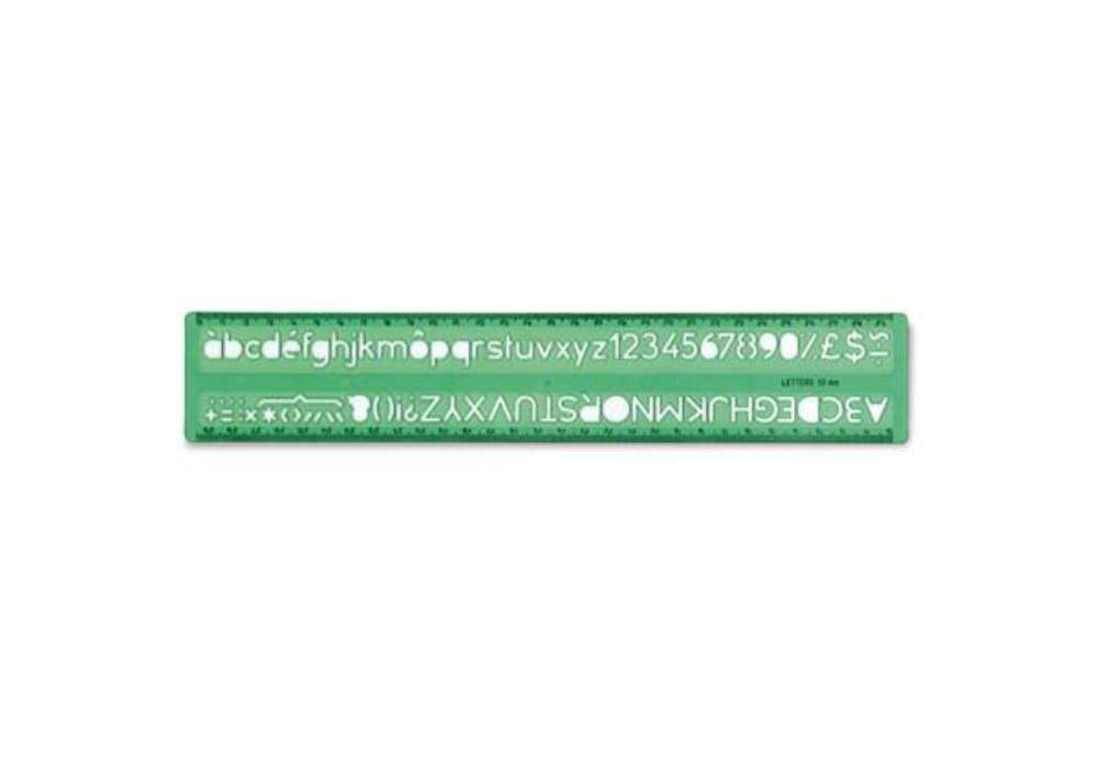 Immagine di Normografo lettere e cifre Uni - 10mm - verde - Arda