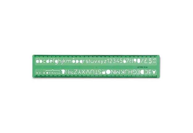 Immagine di Normografo lettere e cifre Uni - 10mm - verde - Arda