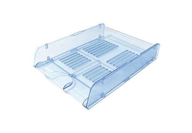 Immagine di Vaschetta portacorrispondenza TR25310 - 26 x 34 x 6 cm - azzurro trasparente - Arda