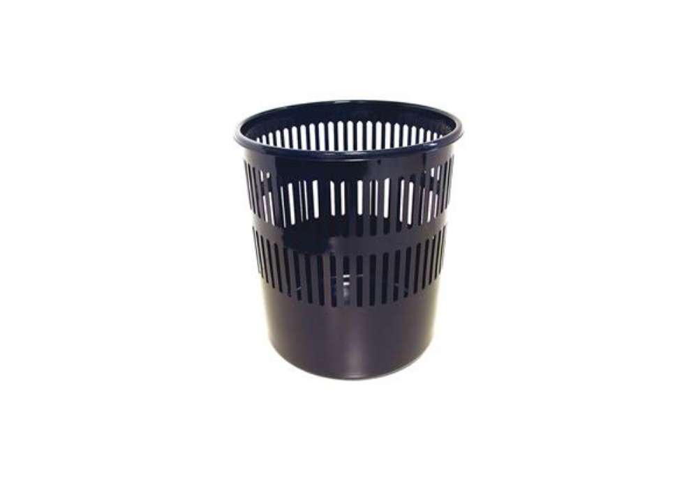 Immagine di Cestino gettacarte - traforato - 12 L - nero - Arda