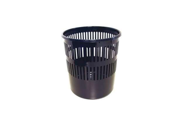 Immagine di Cestino gettacarte - traforato - 12 L - nero - Arda